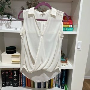 River Island White Faux Wrap Work Top